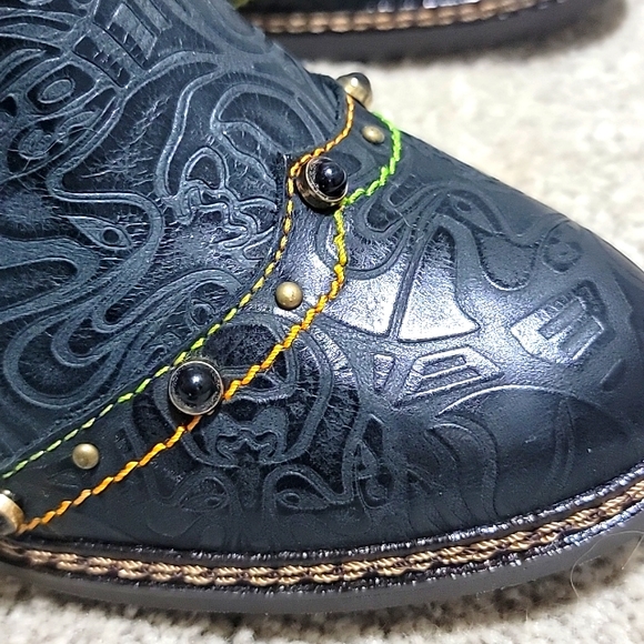 Womens Rare L’Artiste JULE leather boots sz. 8 Spring Step. Front lace, side zip - Picture 2 of 13